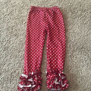 Polkadot ruffle pants